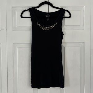 Old Navy Black Tank with Gold/Bronze Beading